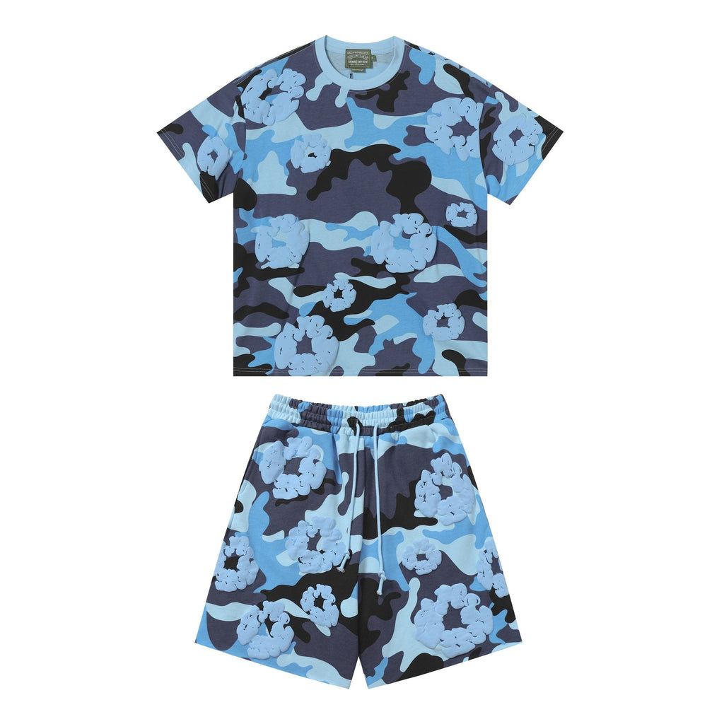 DENIM TEARS Cotton Flower Camo Short-Sleeve Set