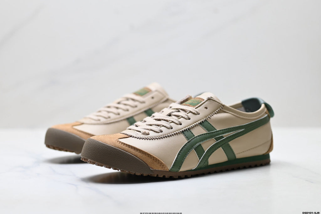 Onitsuka Tiger Retro Low Top Beige Green Gum Unisex Shoes Style 08