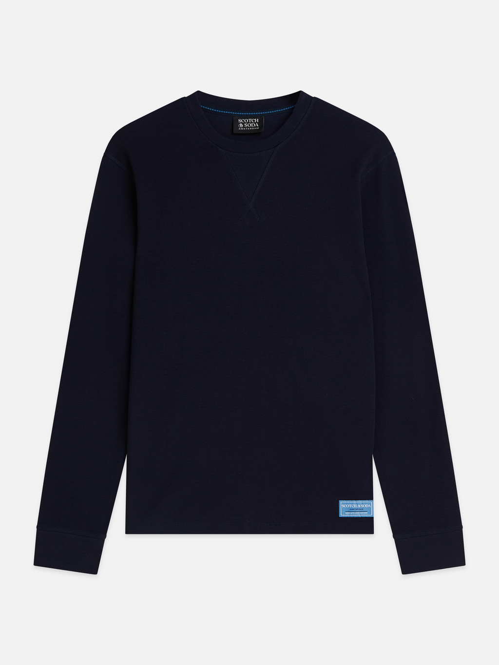Scotch & Soda Waffle Regular-Fit Long Sleeve Tee