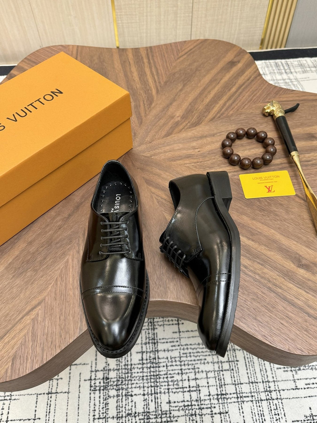 Louis Vuitton Black Lace-Up Dress Shoes