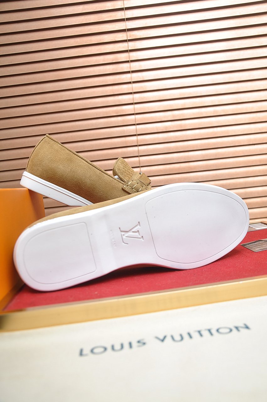 Louis Vuitton Tan Buckle Loafers