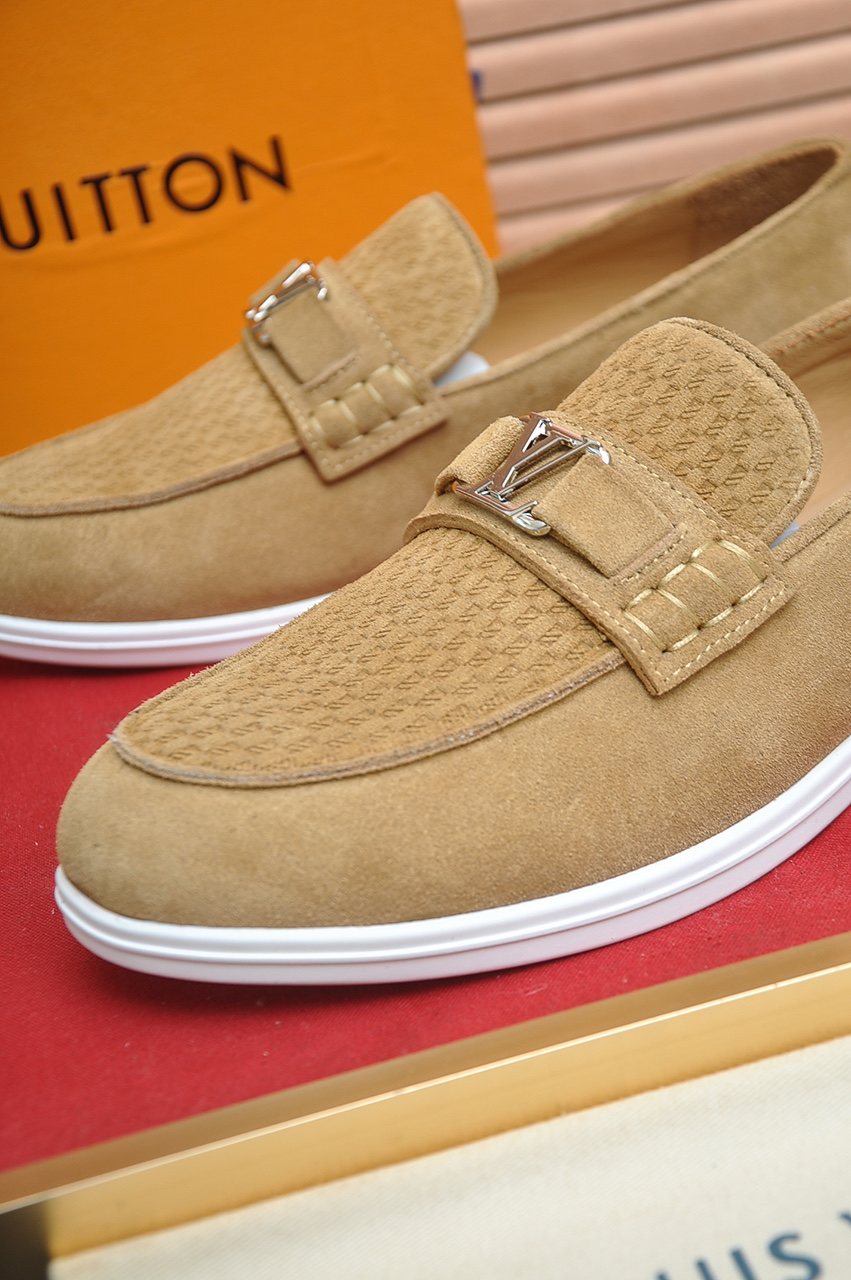 Louis Vuitton Tan Buckle Loafers