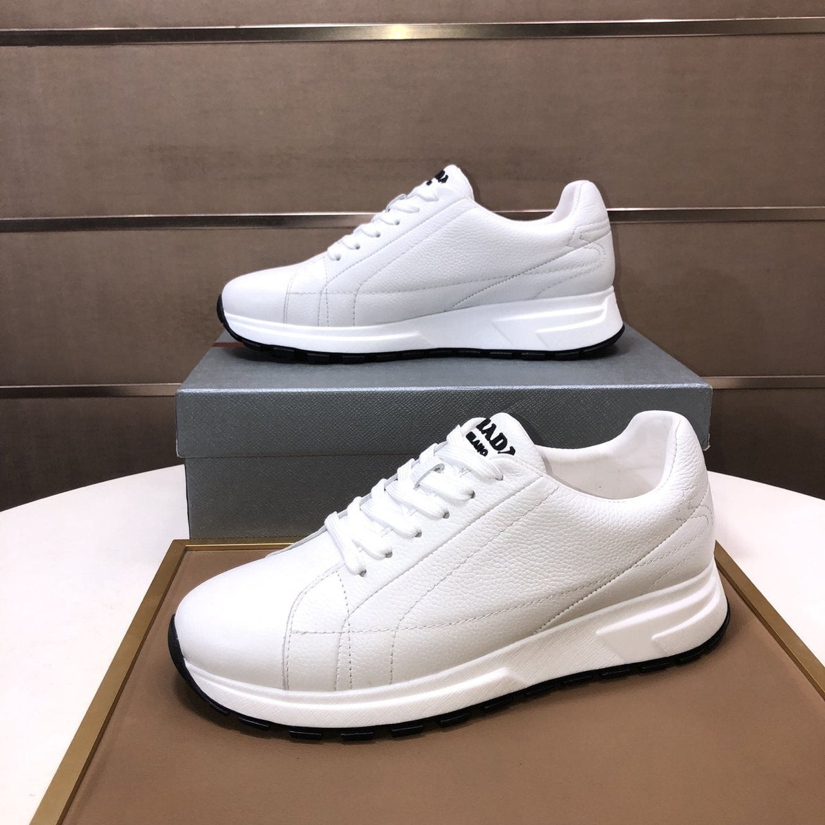 Prada White Low-Top Sneakers