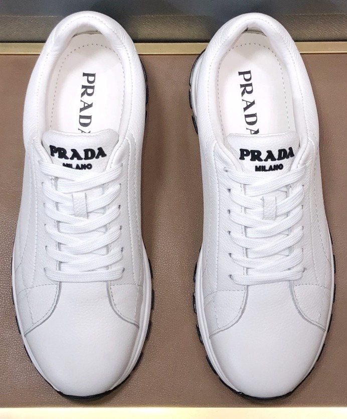 Prada White Low-Top Sneakers