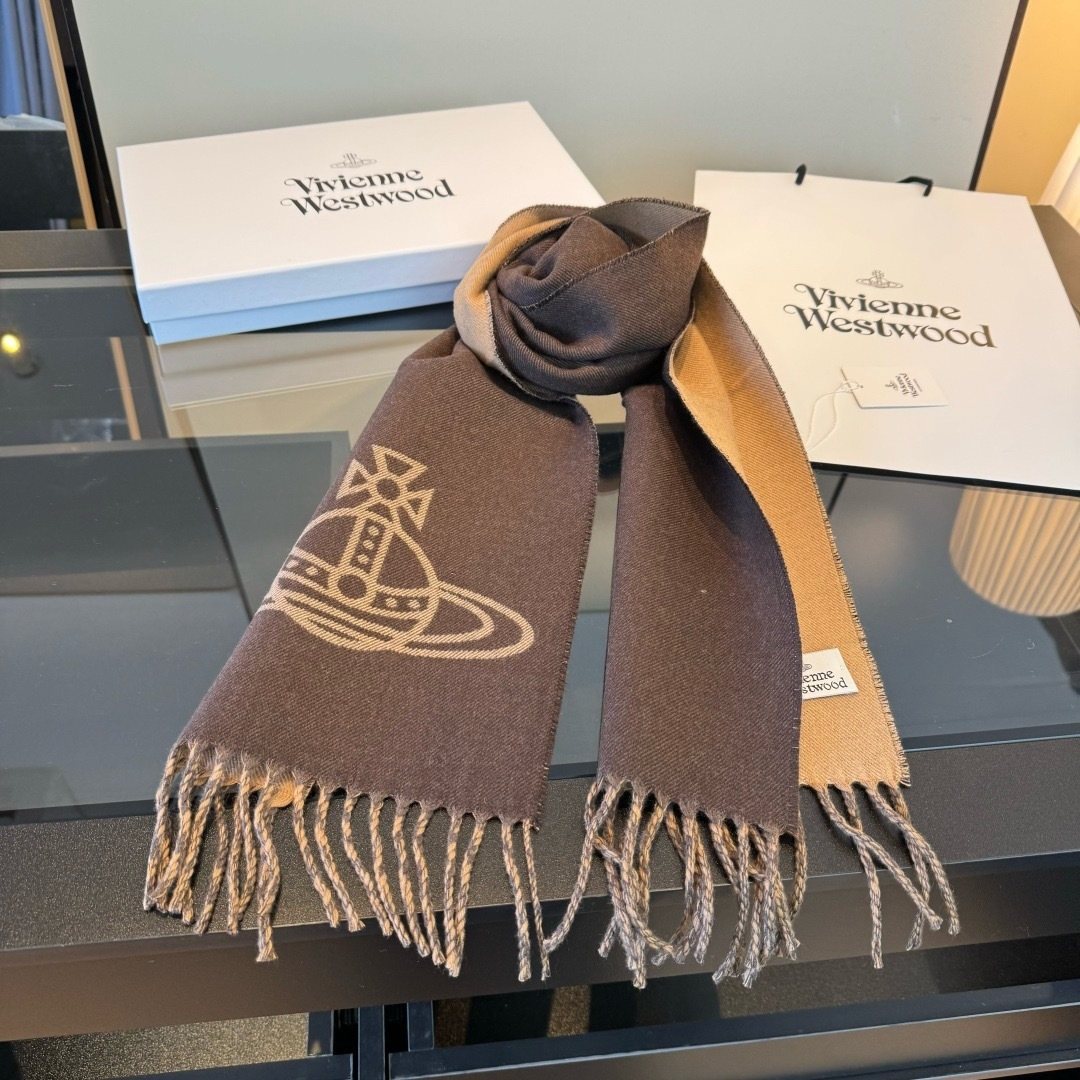 Vivienne Westwood Orb Fringed Scarf