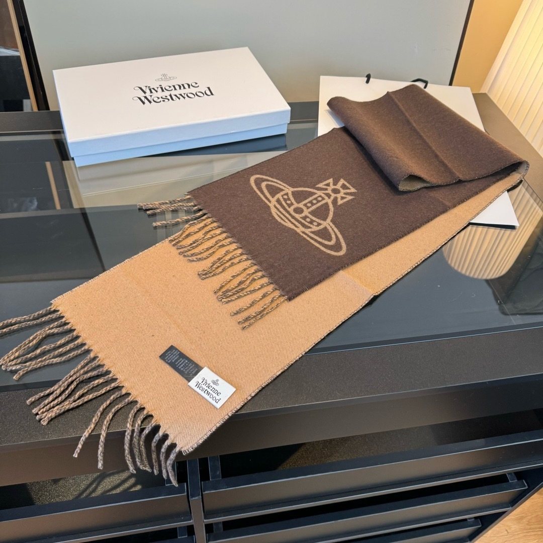 Vivienne Westwood Orb Fringed Scarf
