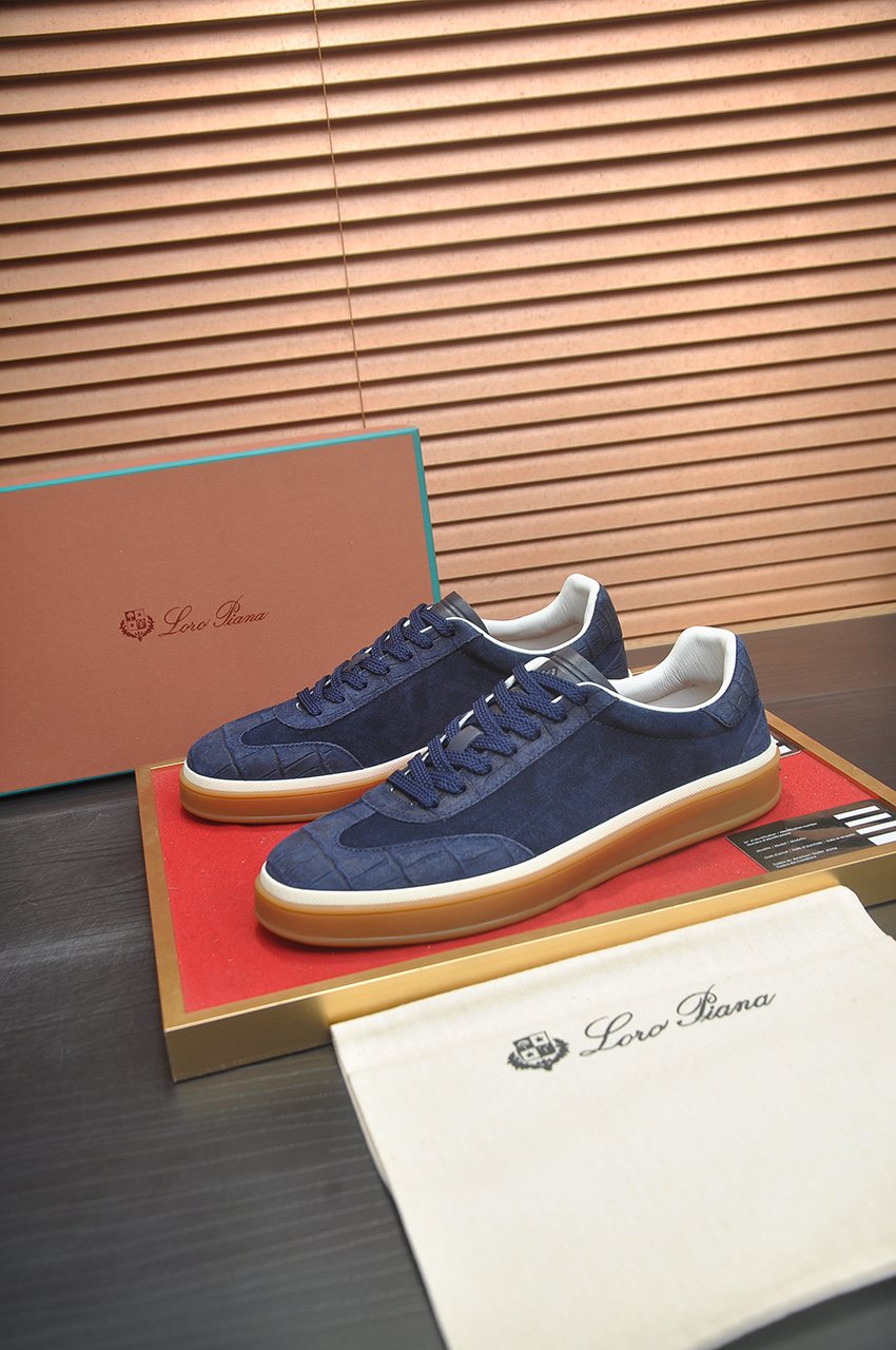 Loro Piana Low-Top Gum Sole Sneakers