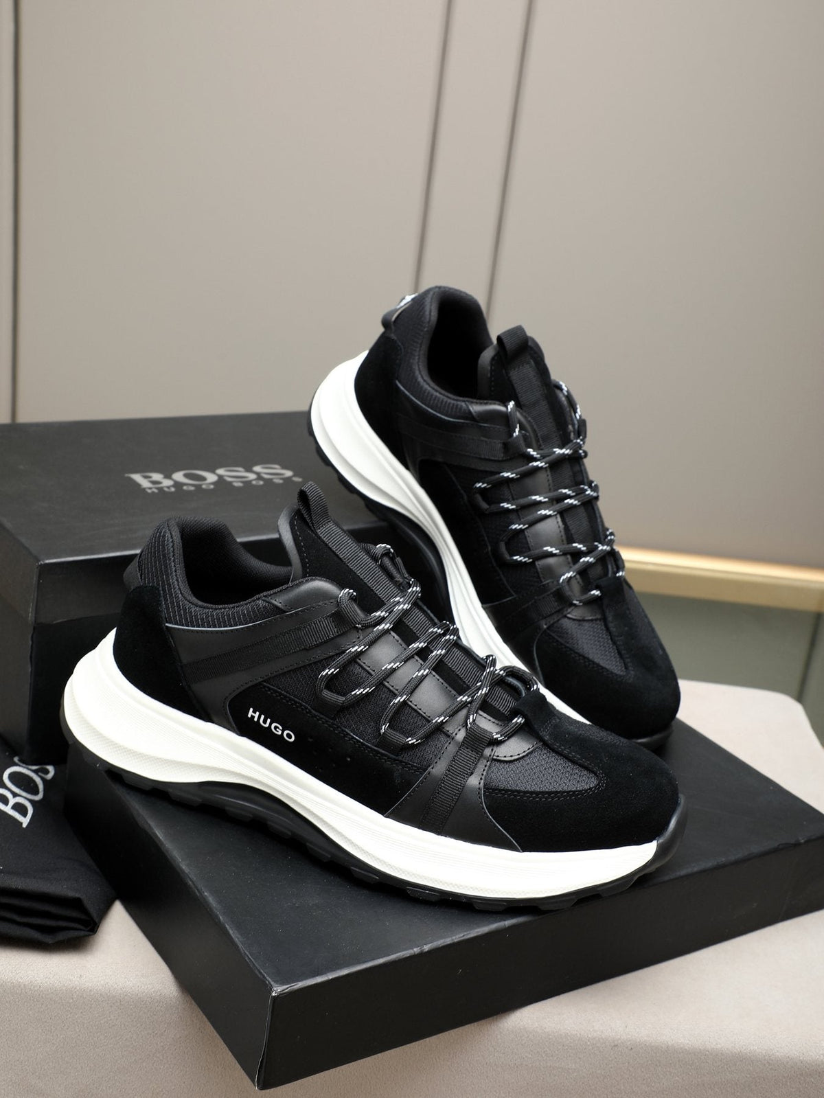 HUGO Mesh Panel Sneakers