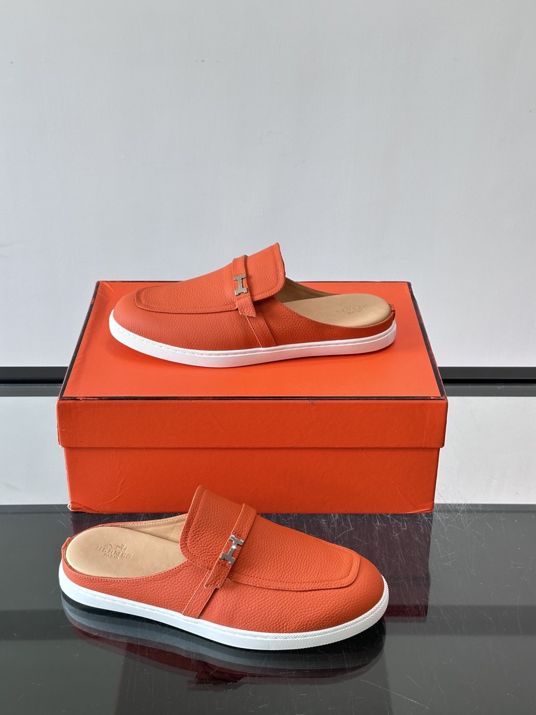 Hermès H-Accent Slip-On Mules
