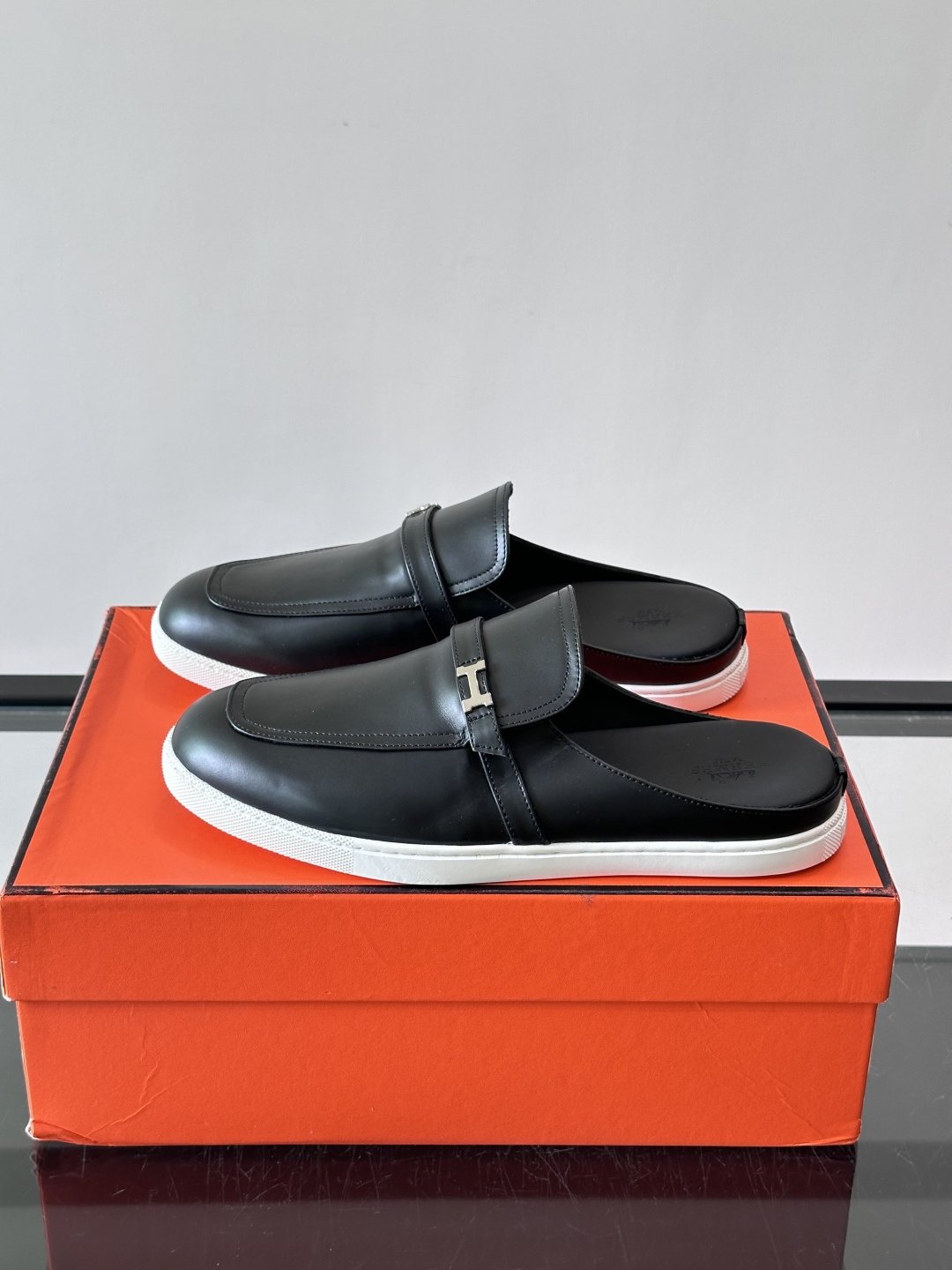 Hermès H-Accent Slip-On Mules