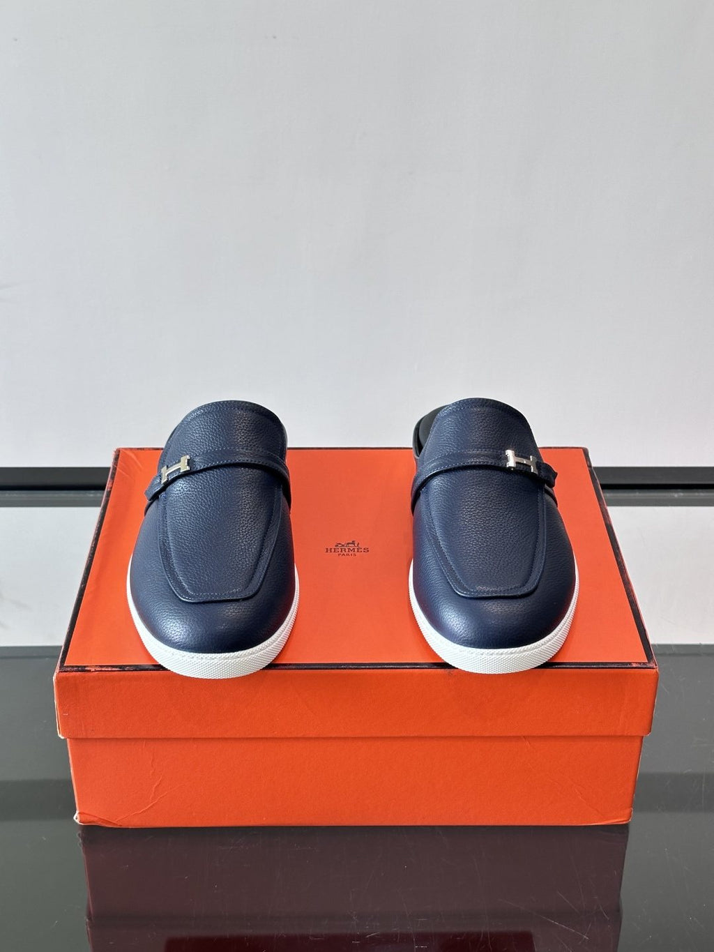 Hermès H-Accent Slip-On Mules