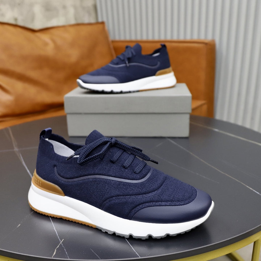 Brunello Cucinelli Low-Top Lace-Up Sneakers - Layered Upper With Contrast Detailing