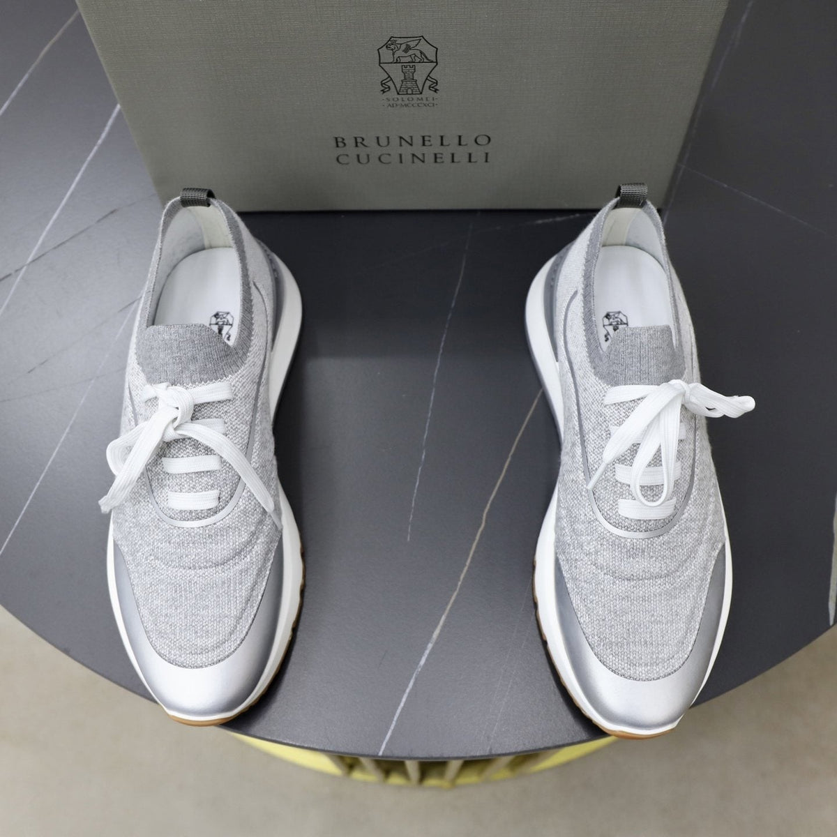 Brunello Cucinelli Low-Top Lace-Up Sneakers - Layered Upper With Contrast Detailing