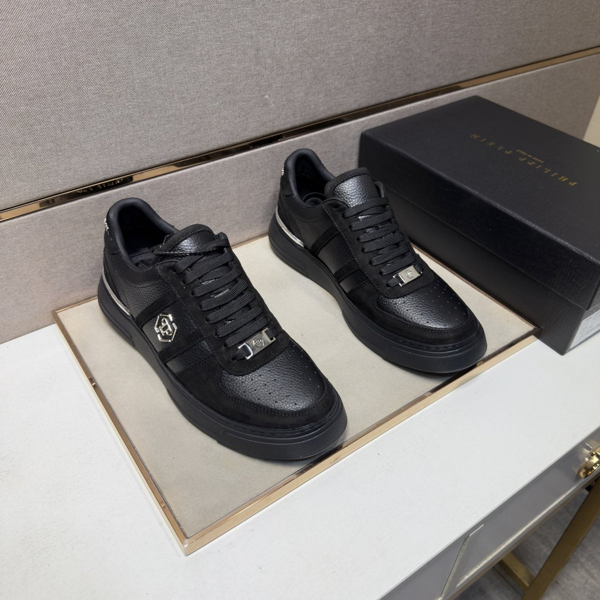 Philipp Plein Men's Paneled Low-Top Sneakers