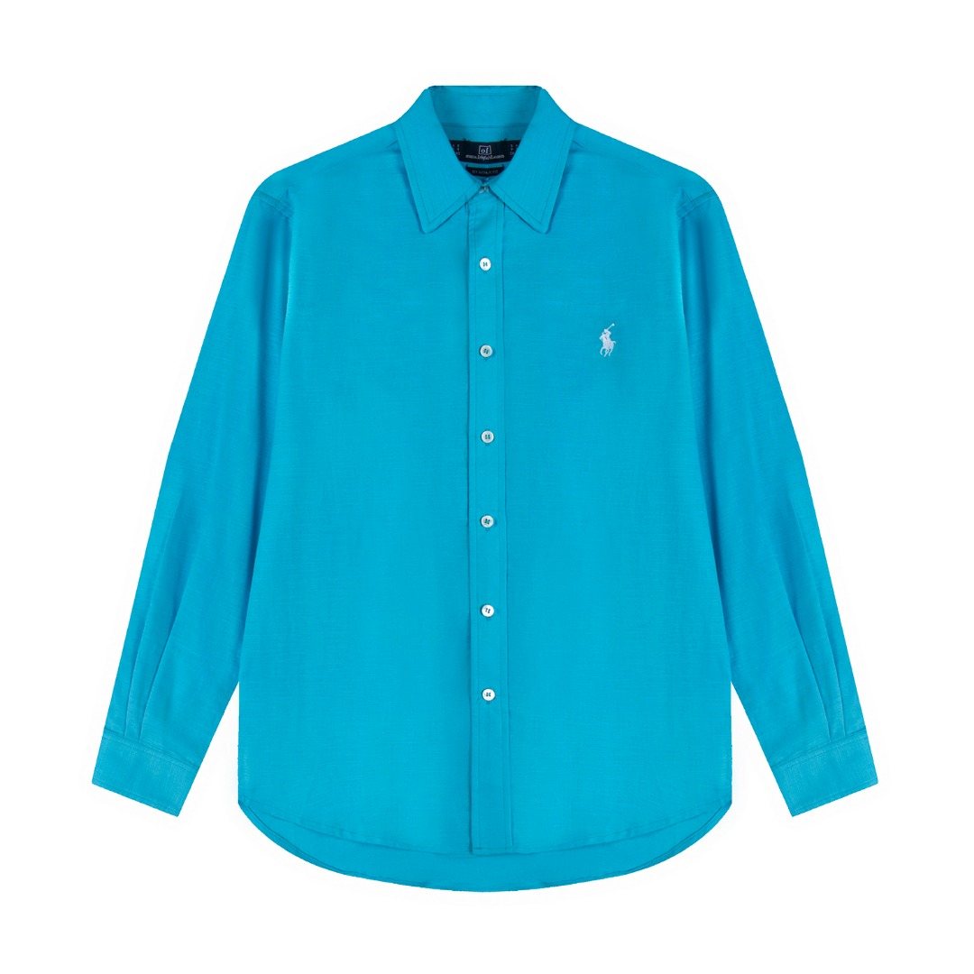 Ralph Lauren Embroidered Cotton-Blend Slub Linen Long-Sleeve Shirt