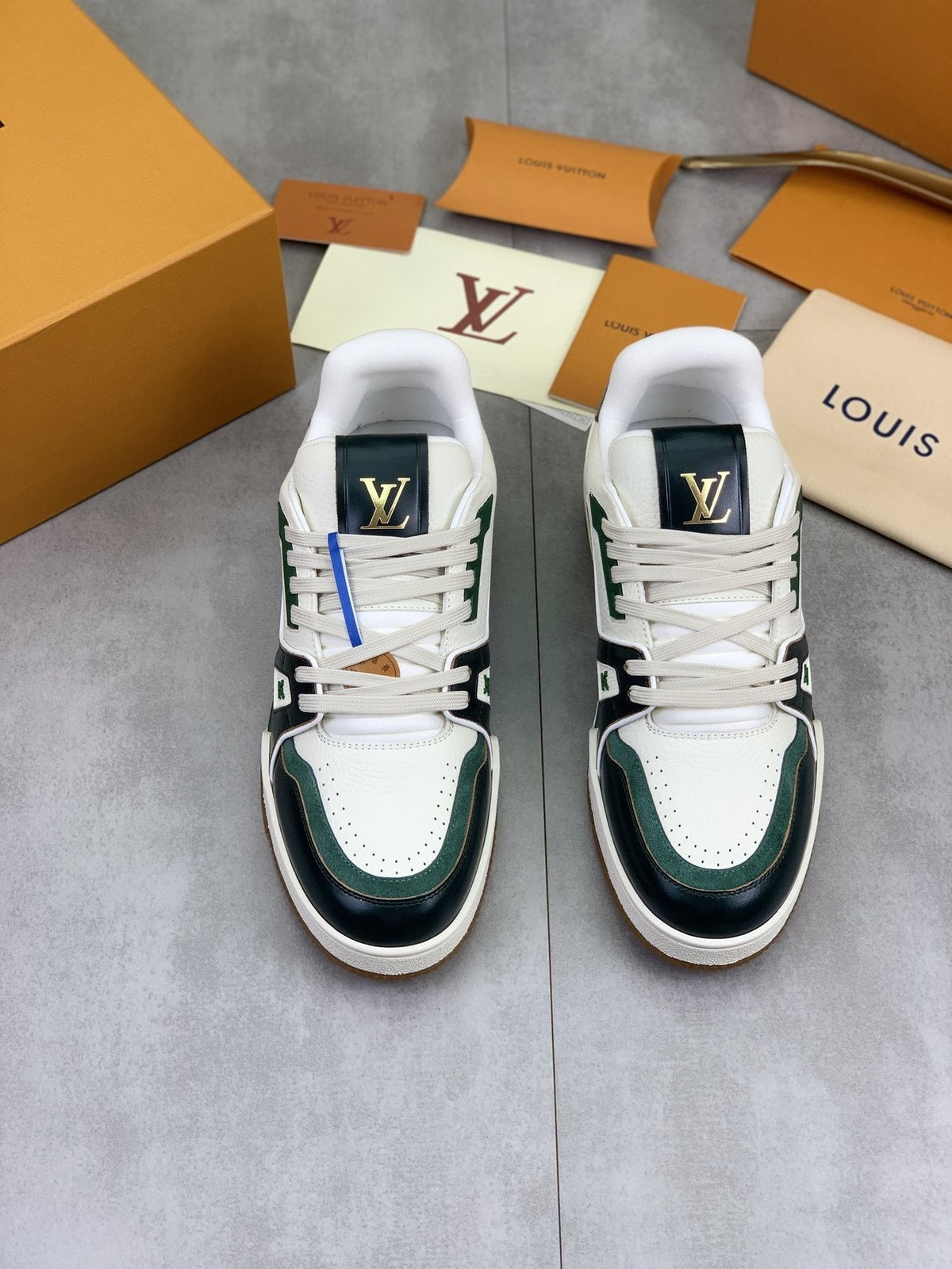 Louis Vuitton Panel-Trim Low-Top Sneakers