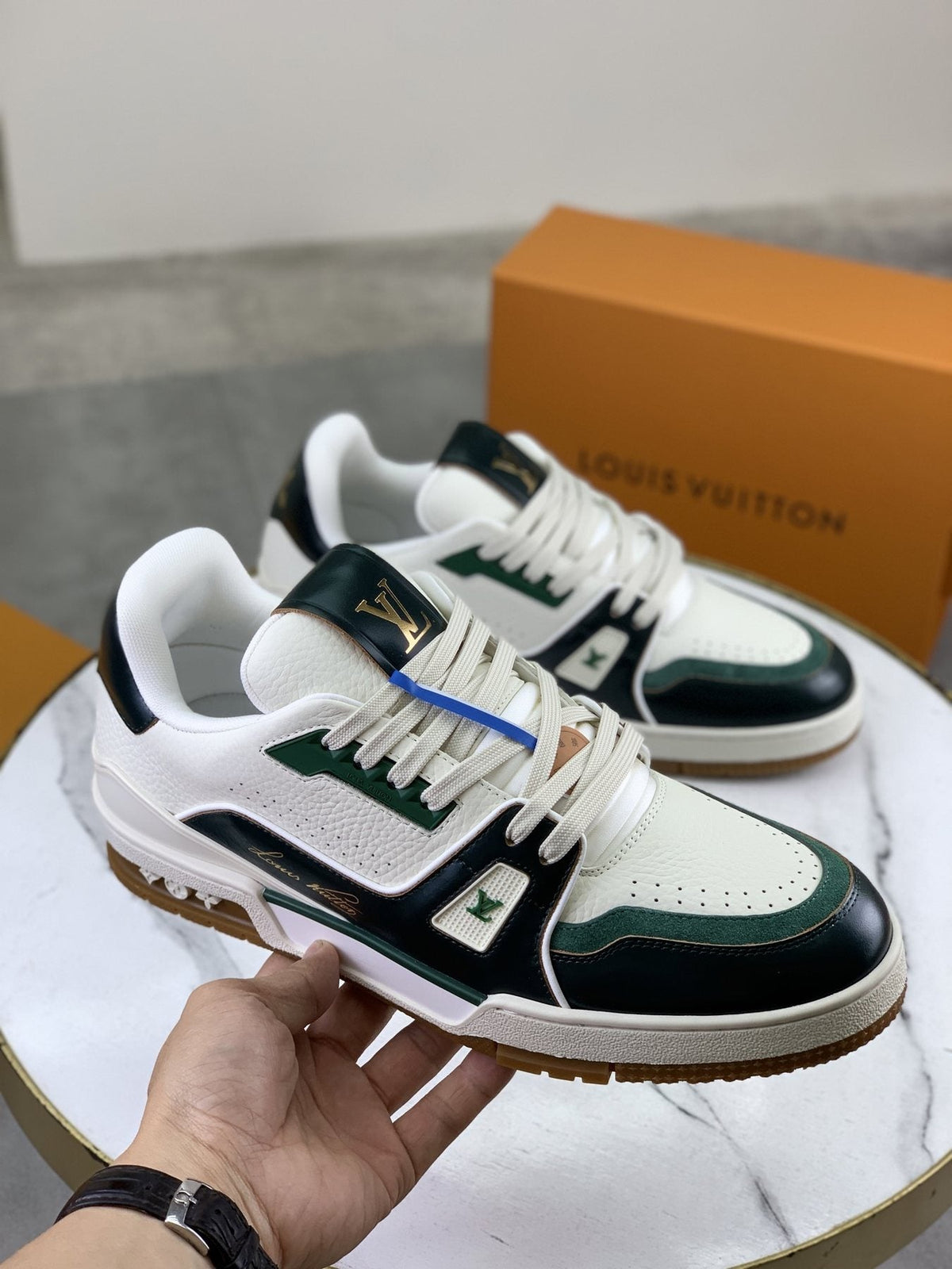 Louis Vuitton Panel-Trim Low-Top Sneakers