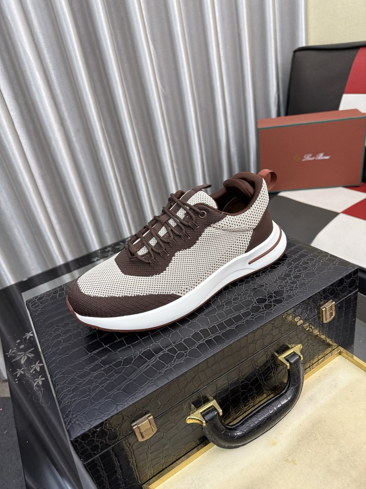 Two-Tone Low-Top Sneakers