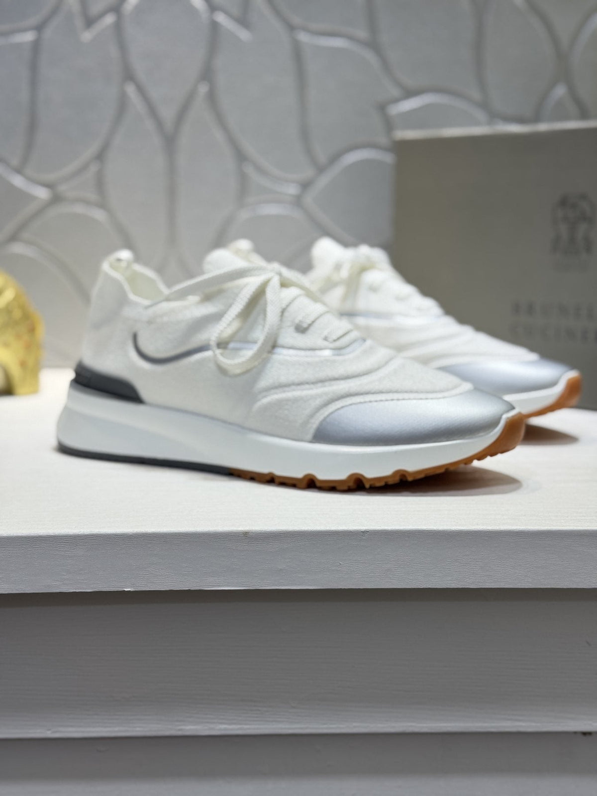 Brunello Cucinelli Knit Low-Top Sneakers - Lace-Up Closure