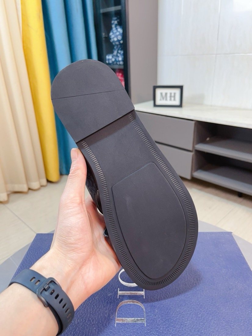 Dior Men's Cross-Strap Slide Sandals