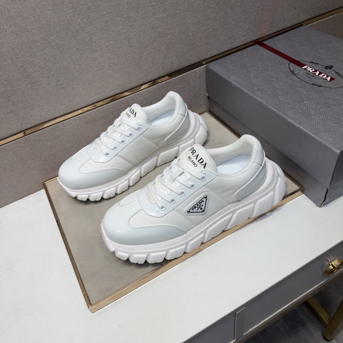 Prada Men's Chunky Sole Sneakers