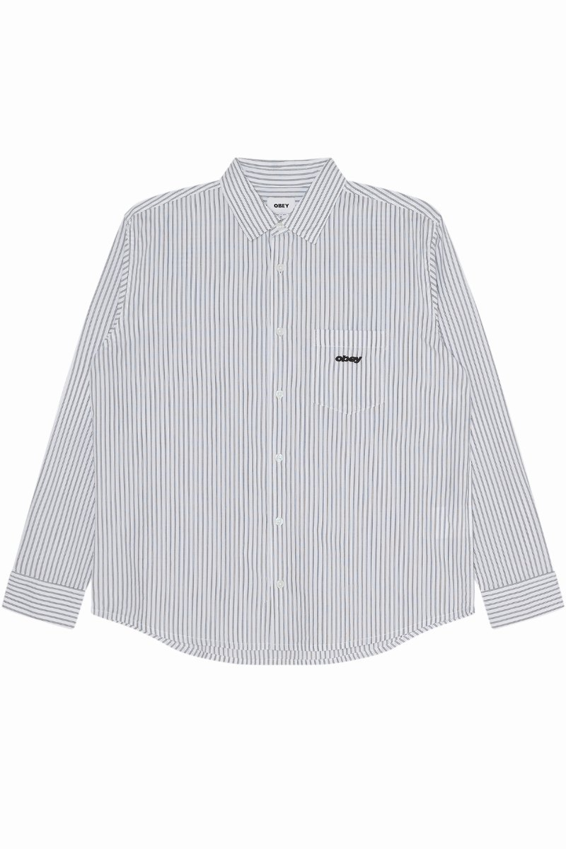 OBEY WILLIAM WOVEN L/S White