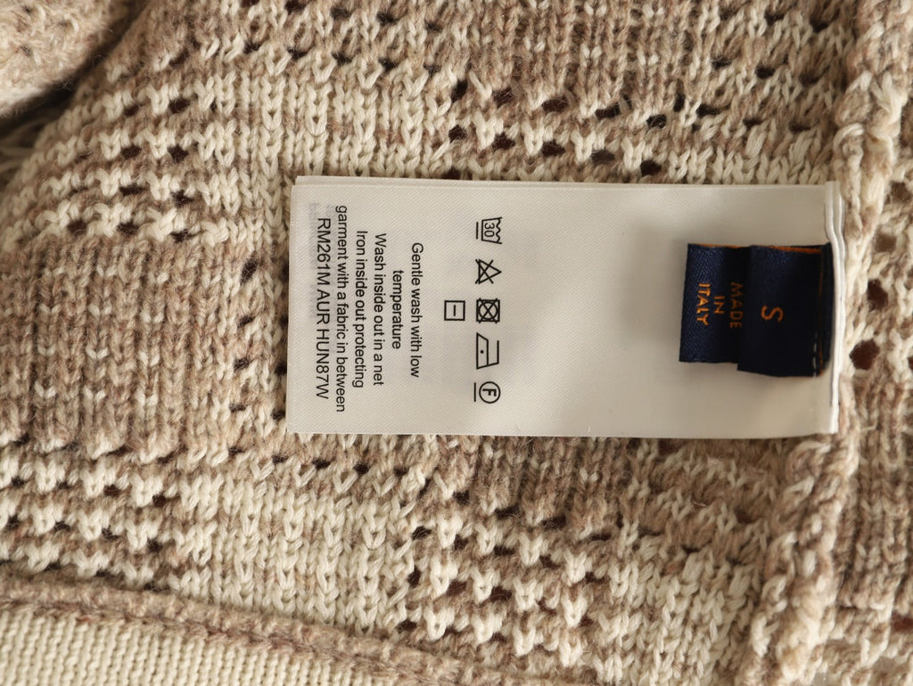Louis Vuitton Checkered Jacquard Knit Cardigan