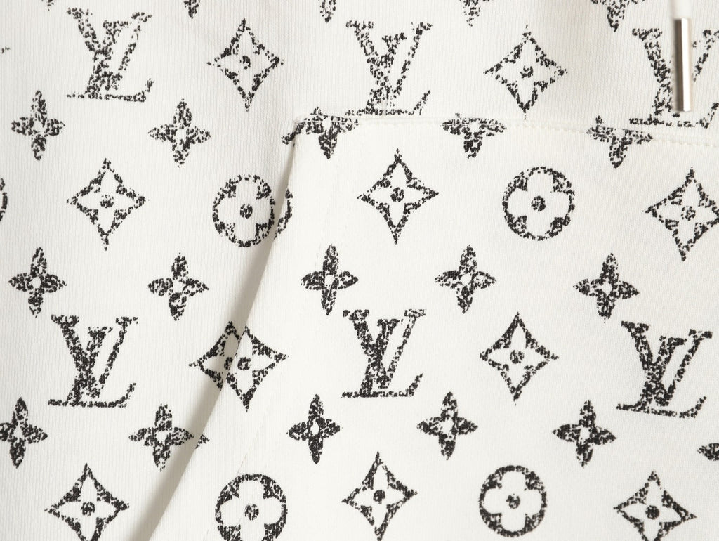 Louis Vuitton Gradient Monogram-Style Pullover Hoodie - White