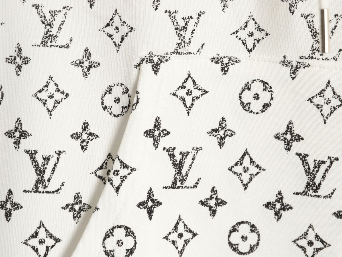 Louis Vuitton Gradient Monogram-Style Pullover Hoodie - White