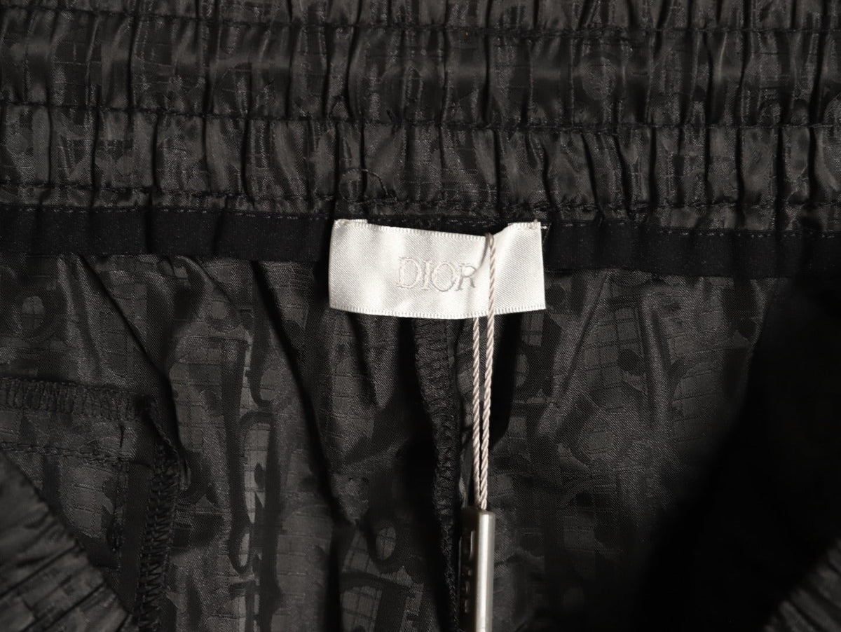 Gucci Tonal Double-G-Style Allover Drawstring Shorts - Black